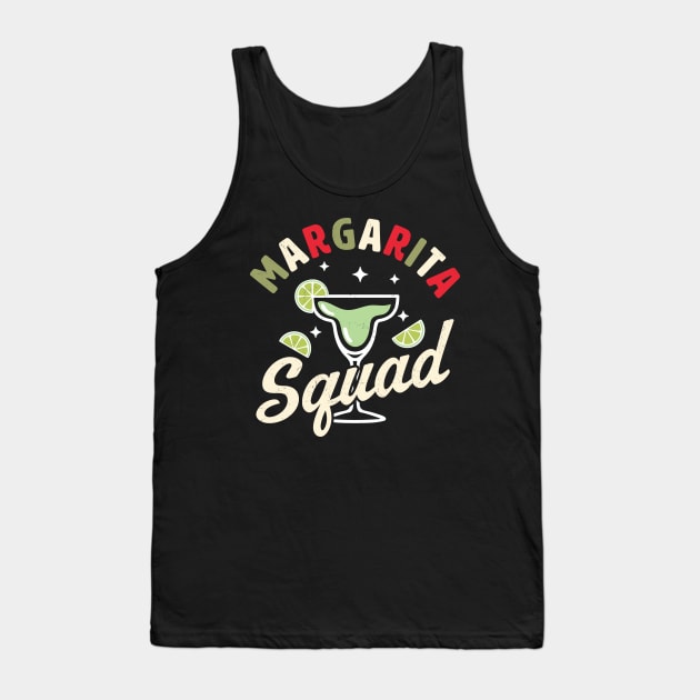 Margarita Squad Funny Cinco de Mayo Lime Drinking Squad Tank Top by OrangeMonkeyArt